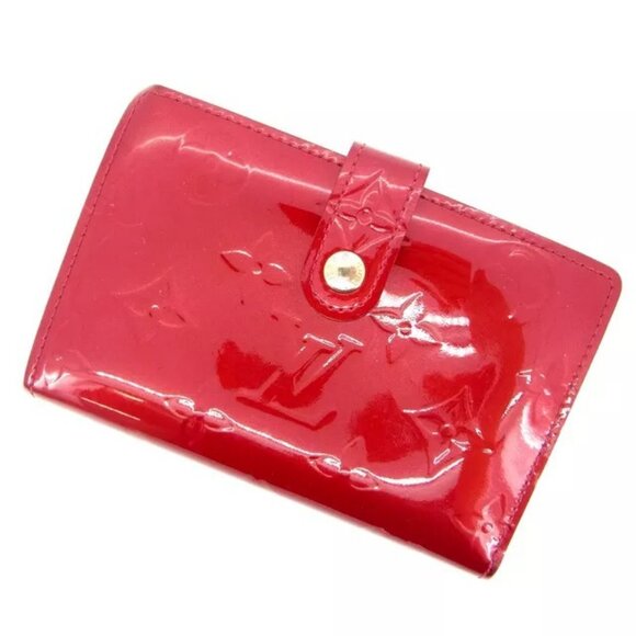 Louis Vuitton Wallet Purse Coin purse Vernis Red Woman Authentic - Picture 1 of 11